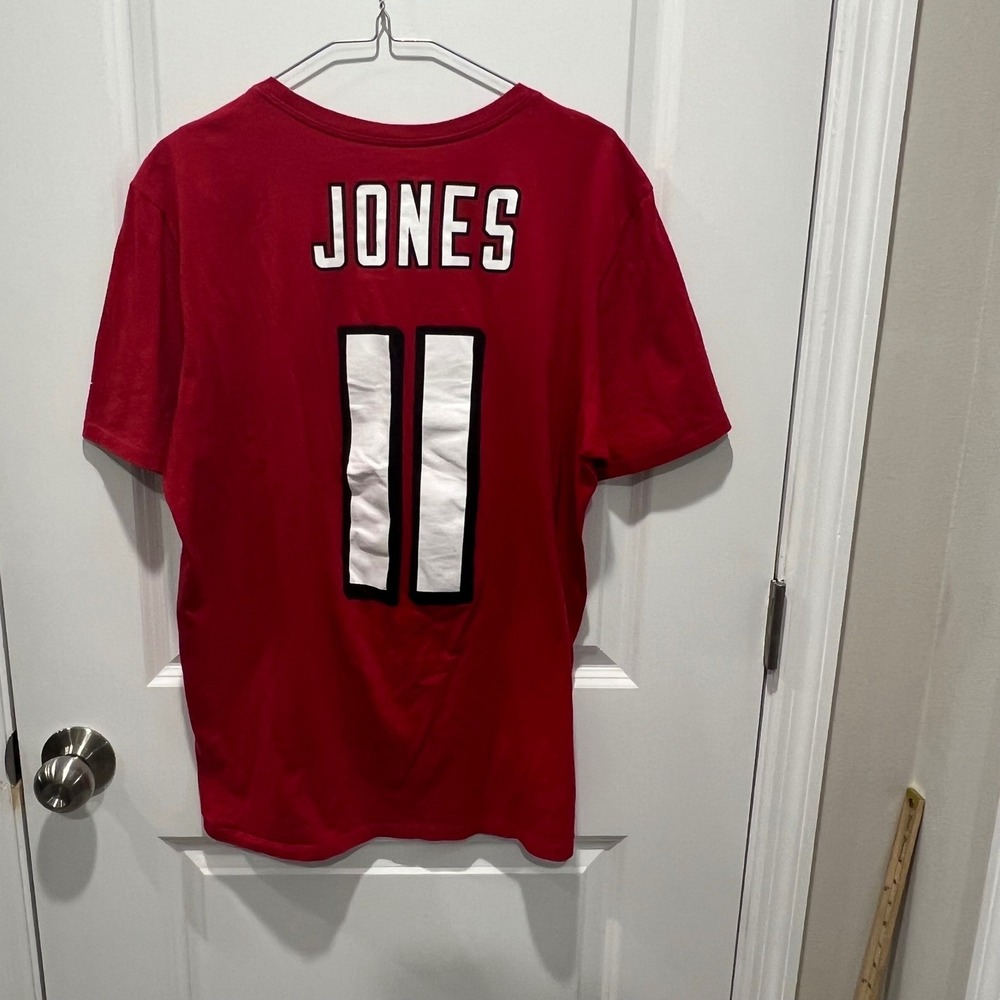 Nike Mens T-Shirt Atlanta Falcons Julio Jones 11 Red L - Picture 5 of 9